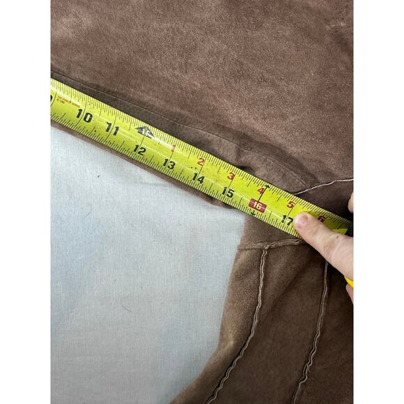 Venezia Woman sz 14/16 Suede Leather Button Down Jacket BOHO Traditional Western - Picture 9 of 9